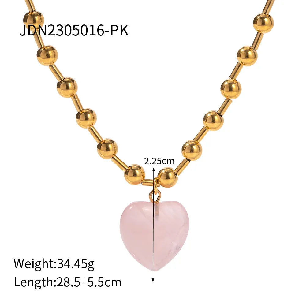 Designer INS Popolare Acciaio Inossidabile Trasparente Cristallo Pendente per Donne Placcato Oro Collana Palla Banchetto Festa_voghion.com