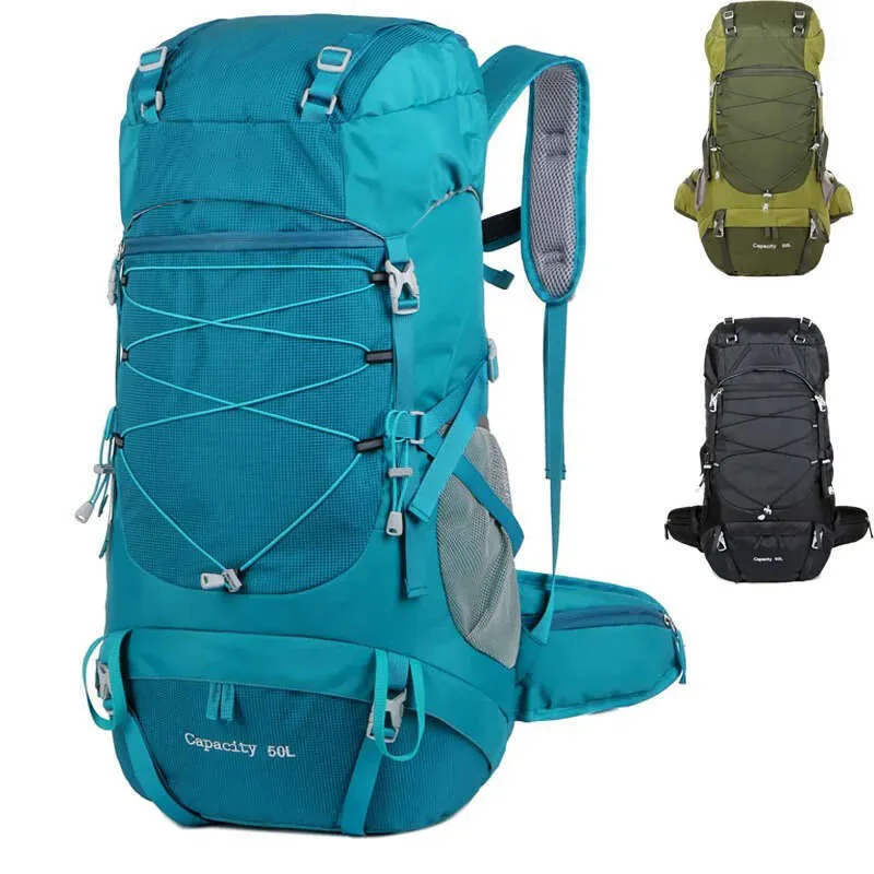 Sac à dos de voyage 50L pour hommes et femmes, sac tactique étanche en maille, sac à dos de randonnée, de camping, d'équipements Rucack_voghion.com