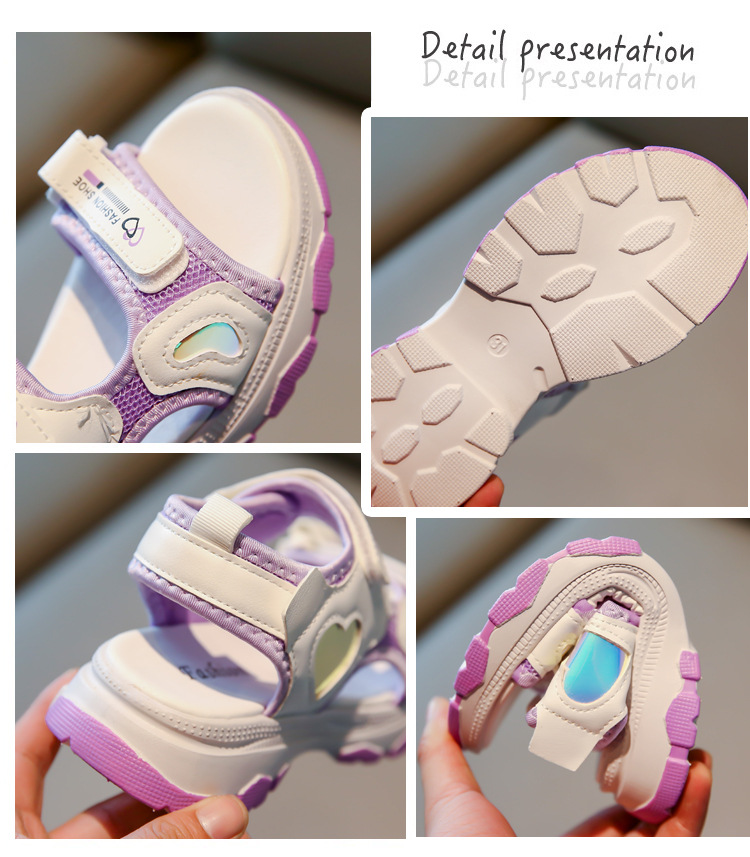 Mädchen Sandalen 2024 Sommer Neue Kleine Mädchen Prinzessin und Modische Kinder Strand Schuhe Freizeit für Große Kinder_voghion.com