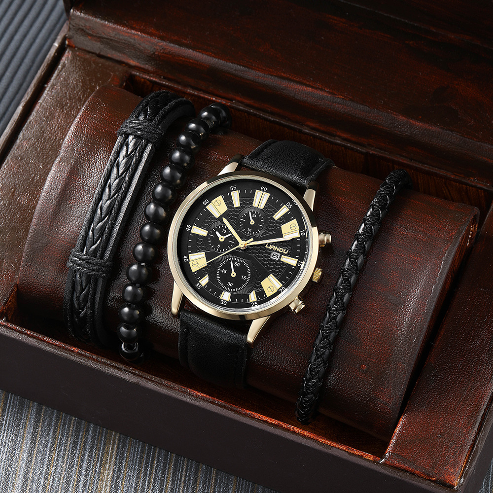 orologio da uomo al quarzo con calendario orologio sportivo set orologio da uomo in pu business_voghion.com