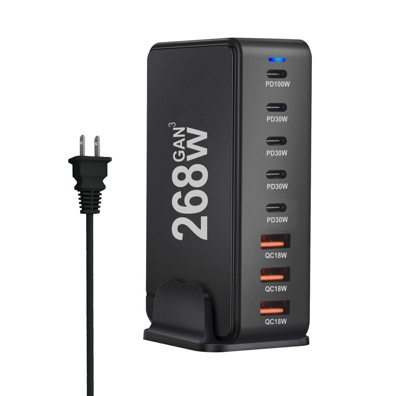 Încărcător de birou multifuncțional de mare putere, 240W GaN Multiport 268WPD, nou_voghion.com