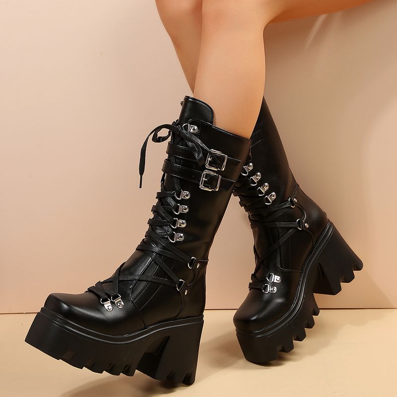 Die neuen Herbst-Winter-Übergrößen-Lederstiefel für Damen sind modisch und adrett_voghion.com