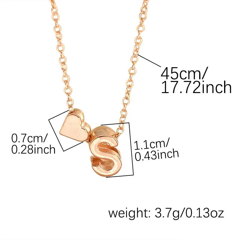 Fashion designer for woman tiny heart love choker gold sier color letter necklace jewelry custom chain_voghion.com