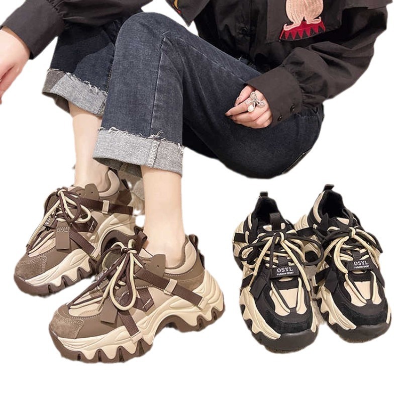 Ténis chunky da moda para mulher calçado desportivo com plataforma_voghion.com
