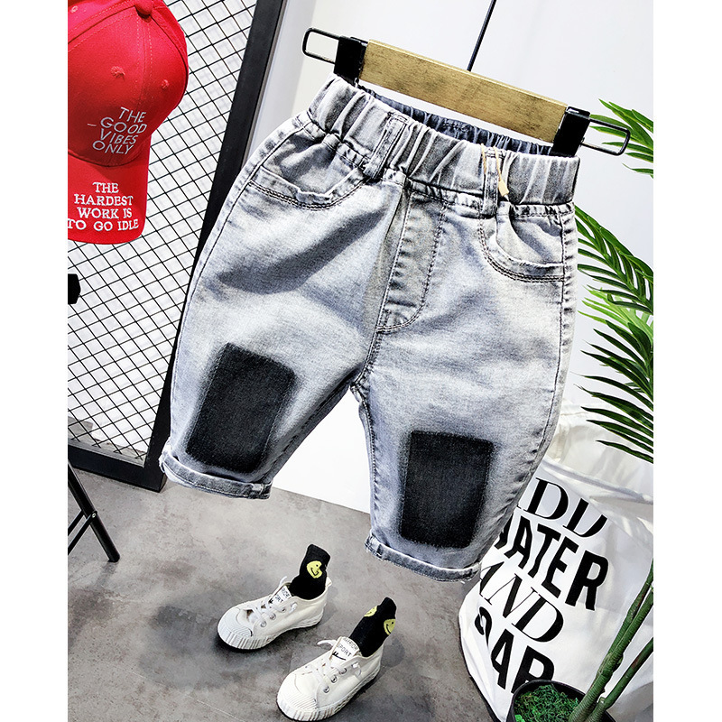 Mutter & Kinder kinder denim shorts kinder jeans Jungen lose shorts zwei-ton shorts_voghion.com