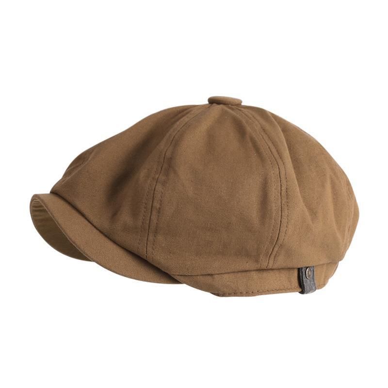 Unisex Hat male British vintage newspaper boy octagon female hipster cap painter Beret hat_voghion.com