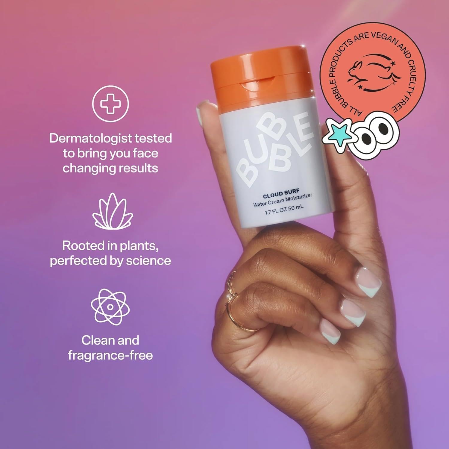 Noua cremă hidratantă pentru față Bubble Cloud Surf | Pentru ten normal până la uscat | Hidratare și hrănire profundă | Formulă ușoară, cu absorbție rapidă_voghion.com