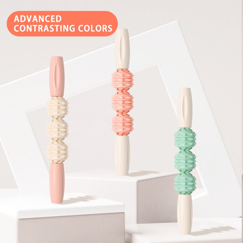 Fiess Yoga Roller Massage E Stick Deep Relaxation Multi-Function Spiky Trigger Point Relief Muscle Pain_voghion.com