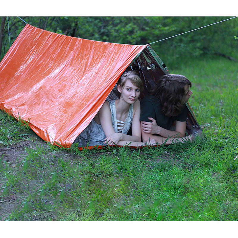 Portable Outdoor Cold And Moisture-proof, Warm Camping, Heat Reflection Bag, Emergency Aluminum Film Triangular Tent For_voghion.com