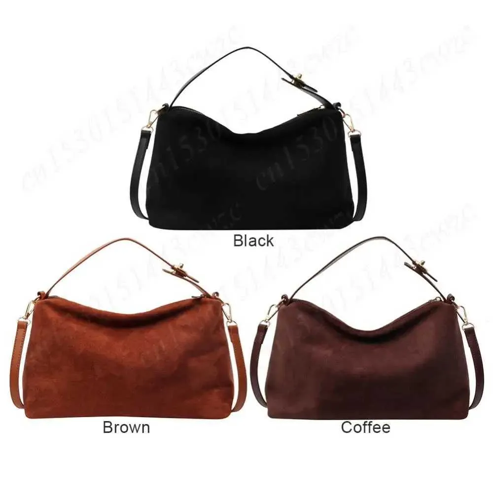 New Shoulder Bag for Women Suede Hobo Adjustable Strap Handbag With Inner Pocket Satchel Purse Zipper Crossbody Ba241104_voghion.com