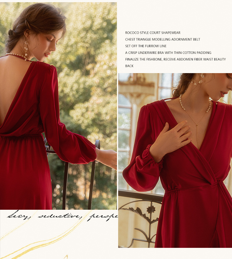 Nachtkleding voor dames Dames kamerjas Bruidsmake-up Bruids satijnen lange badjas_voghion.com