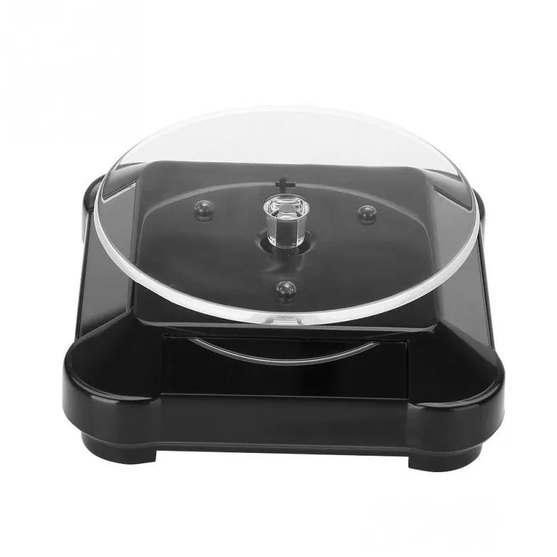 Suporte Organizador de Jóias 360 Graus Solar Showcase Giratório Relógio Telefone Rotação Caixa Suporte Com Luz Led Anel Uma Gota_voghion.com