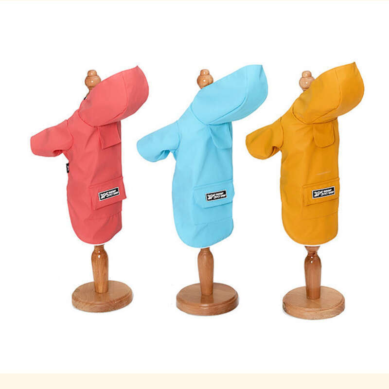 Impermeable para perros, con capucha, para cuatro patas, impermeable, todo incluido, para perros pequeños_voghion.com