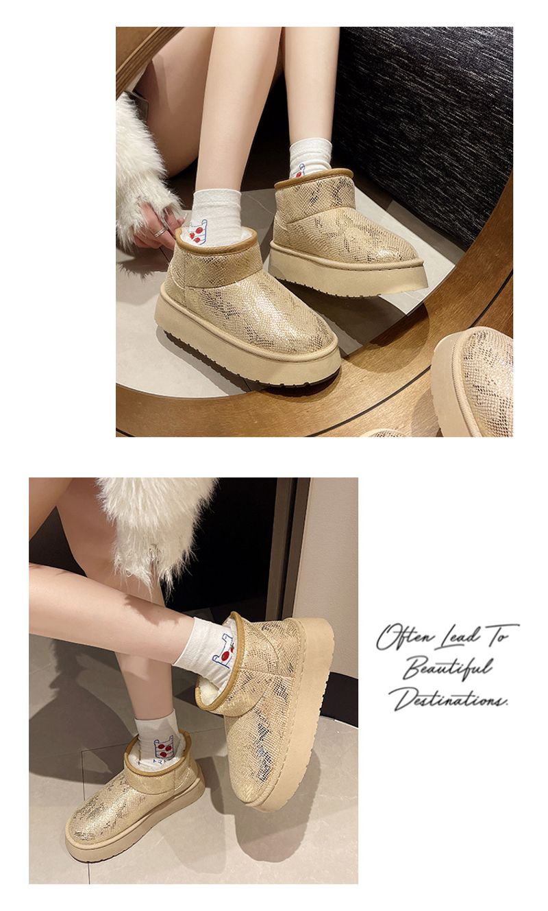 Internet-Berühmtheit neuer Herbst- und Winterschnee 2024 koreanische Version dickbesohlter Modetrend kurze Stiefel plus Veet warm_voghion.com