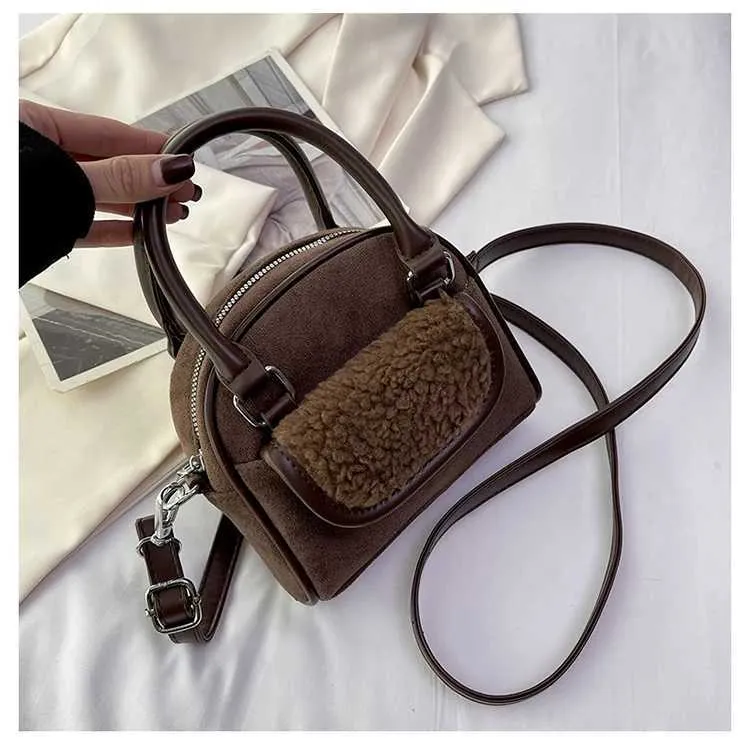 Mini borsa a tracolla in camoscio per donna borsa a spalla versatile_voghion.com