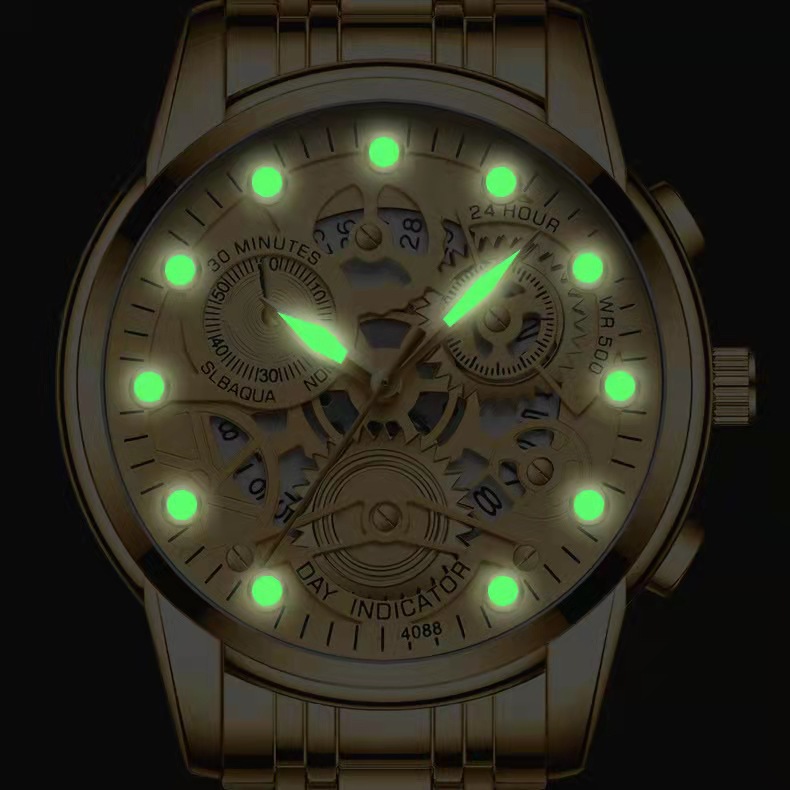 Orologio al quarzo impermeabile completamente automatico, orologio da studente con cinturino in acciaio_voghion.com