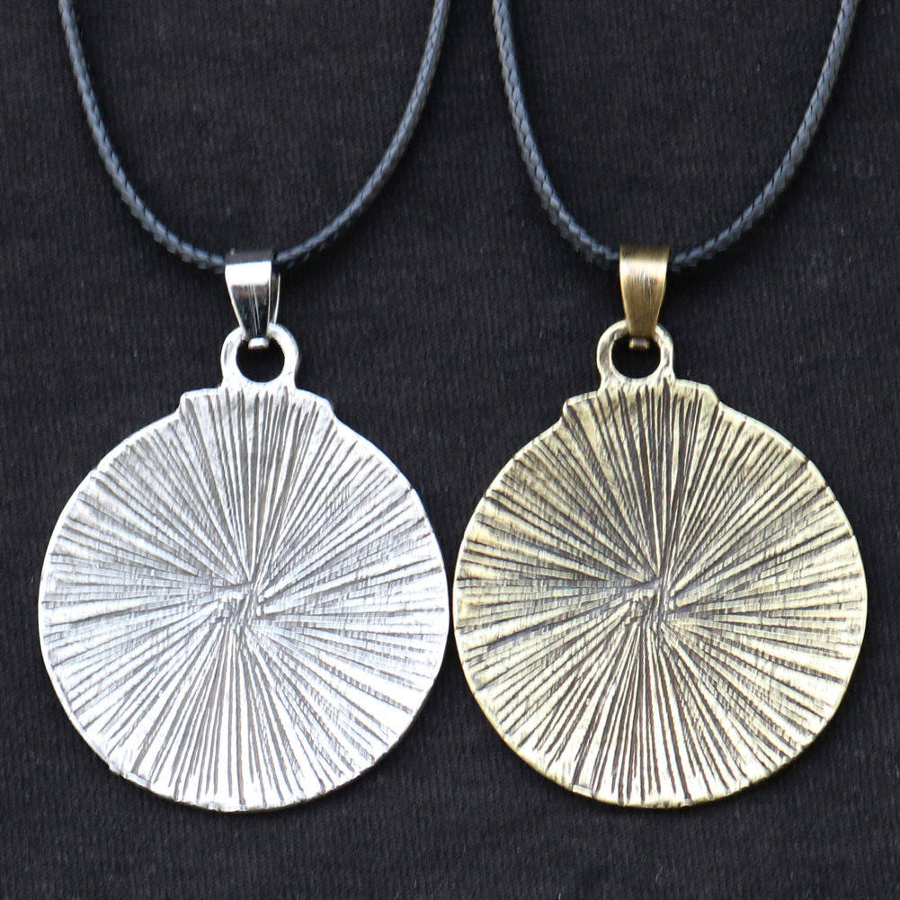 Viking amulet necklace Solomon pentagram sealed pendant pagan witchcraft jewelry_voghion.com
