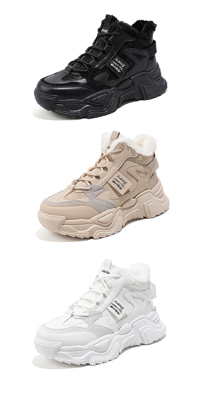 High Top für Frauen 2024 neue Herbst- und Winterbaumwolle koreanische Version All Match Daddy Sport Casual Damenschuhe plus_voghion.com