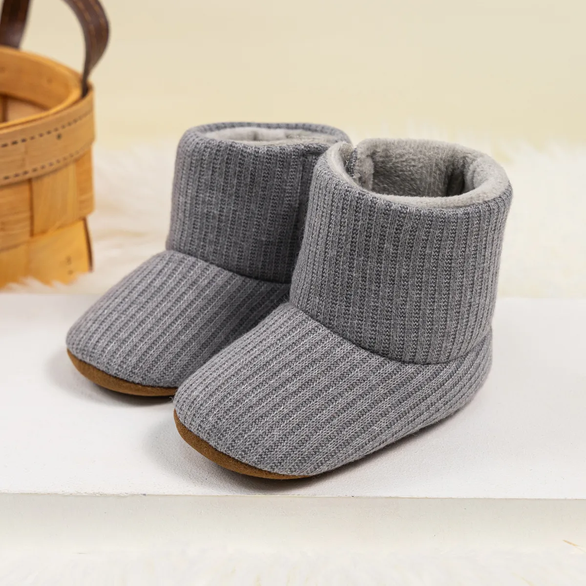 Zimní dětské botičky Kidsnest s měkkou podrážkou pro kojence a dívky, zakryté kotníky, 3 barvy_voghion.com