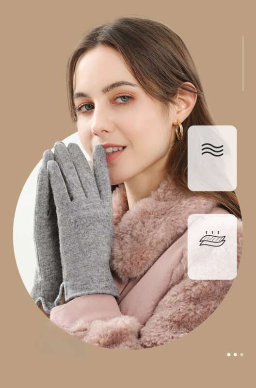 Korean Autumn And Winter Treasure! Velvet Windproof Touch Screen Gloves, A Must-have For Women's Outdoor Warmth_voghion.com