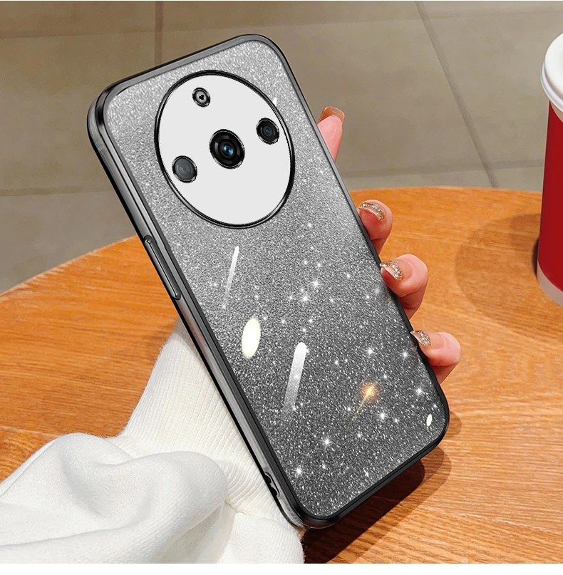 Shiny Gradient Glitter Phone Case For Oppo Realme Series Back Cover_voghion.com