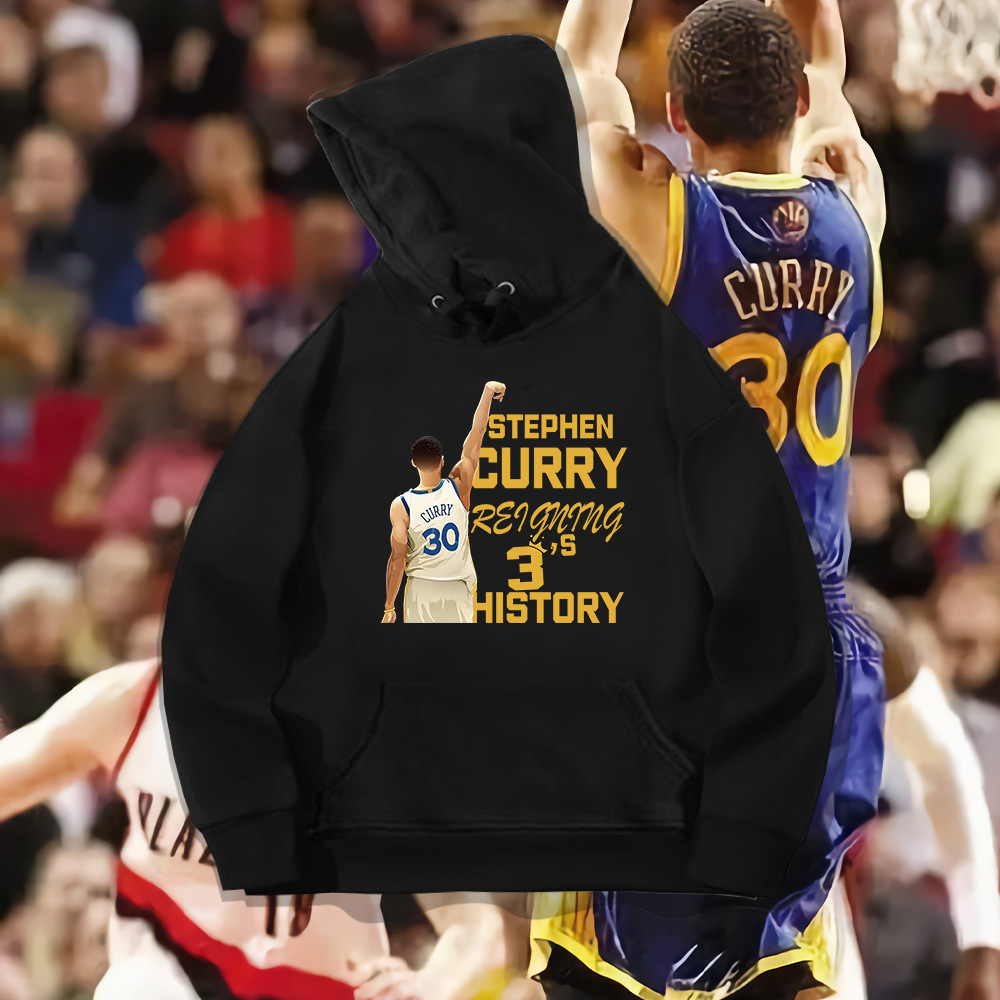 Y Basketball Star Curry Three Point King Felpa con cappuccio Set Copricapo Trendy Largo Manica lunga Sport e Casual Esterno_voghion.com