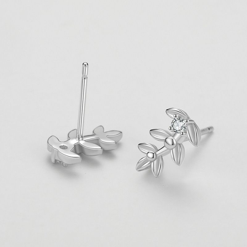 925 Sterling Silver Zircon Drop Stud Earrings For Wedding Party_voghion.com