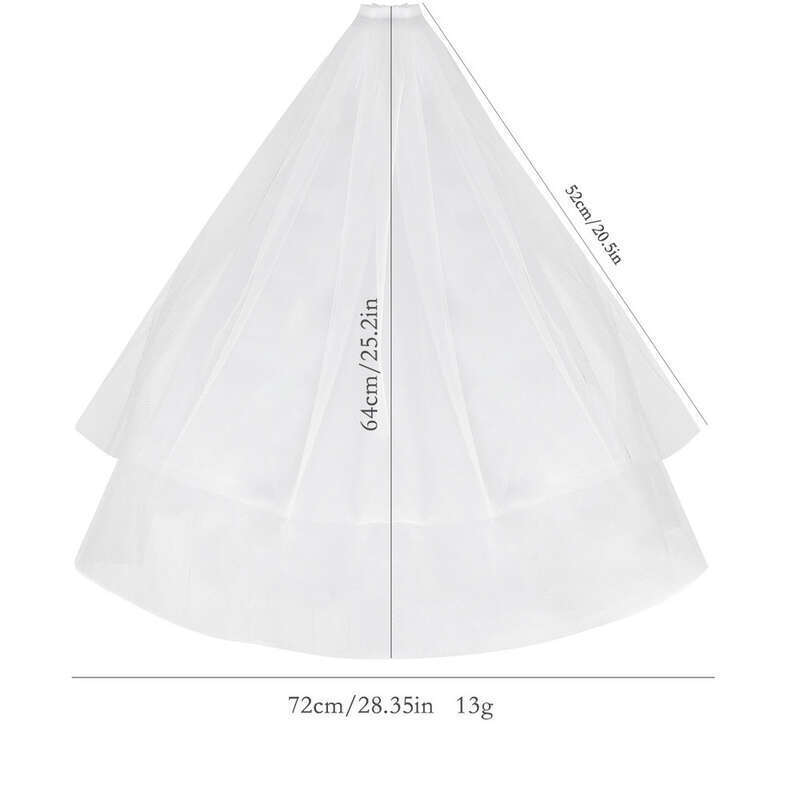 Il velo da sposa a doppio strato è un must per feste e matrimoni per single. Porta con te pettine, velo e accessori da sposa._voghion.com