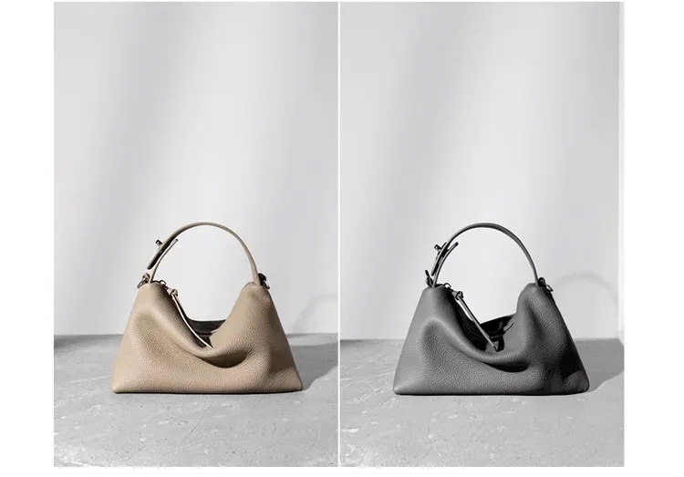 Women's Genuine Leather Shoulder Bag Pillow Classic Crossbody Bag_voghion.com