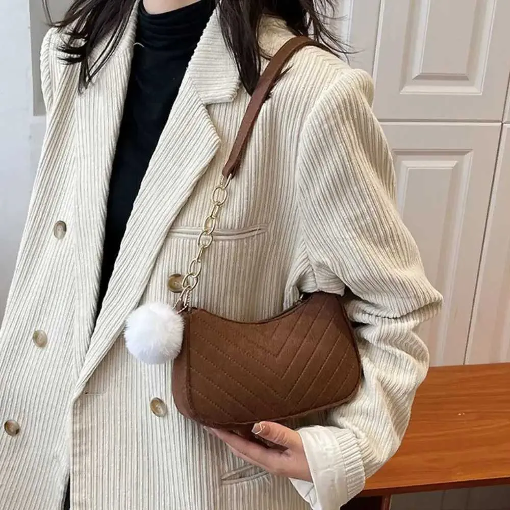 Fashion Women Shoulder Bag Solid Color Mini Underarm Handbag_voghion.com