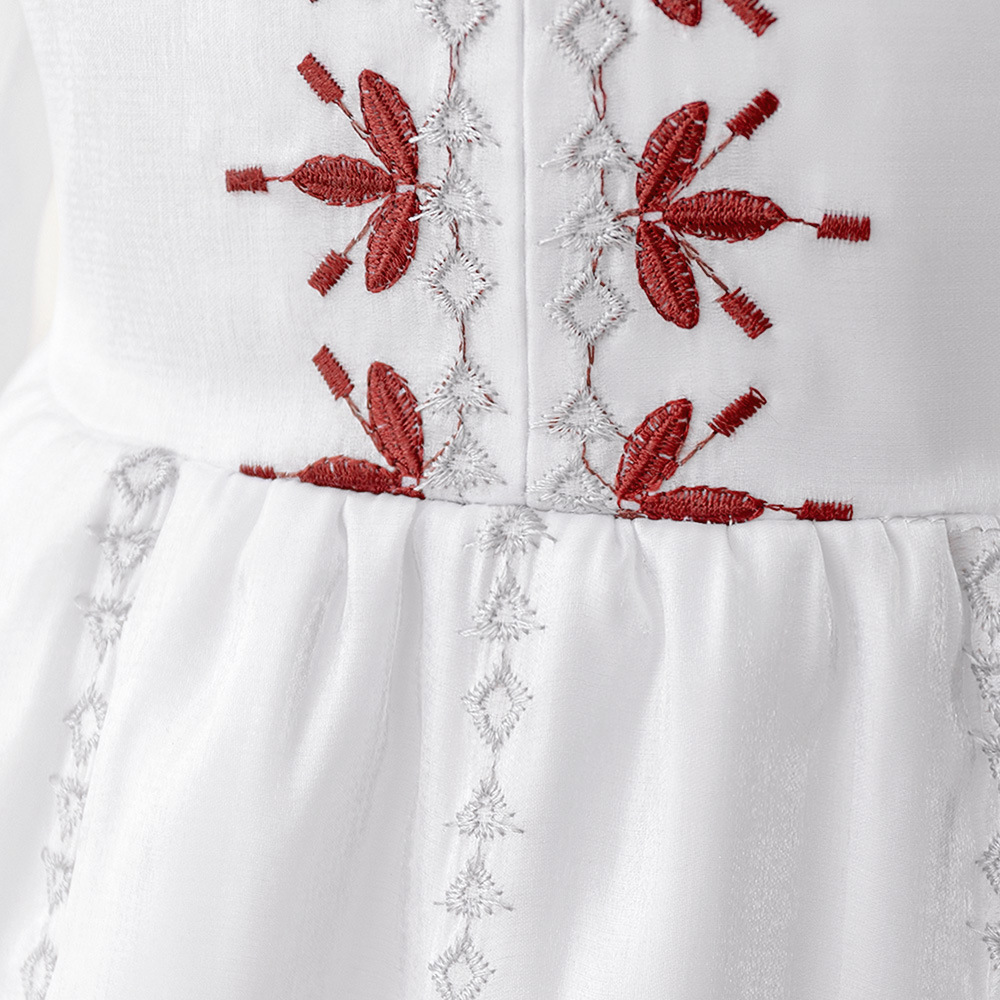 Rochie lungă pentru mame și copii, rochie musulmană casual, cu decolteu în V, halat larg pentru femei_voghion.com