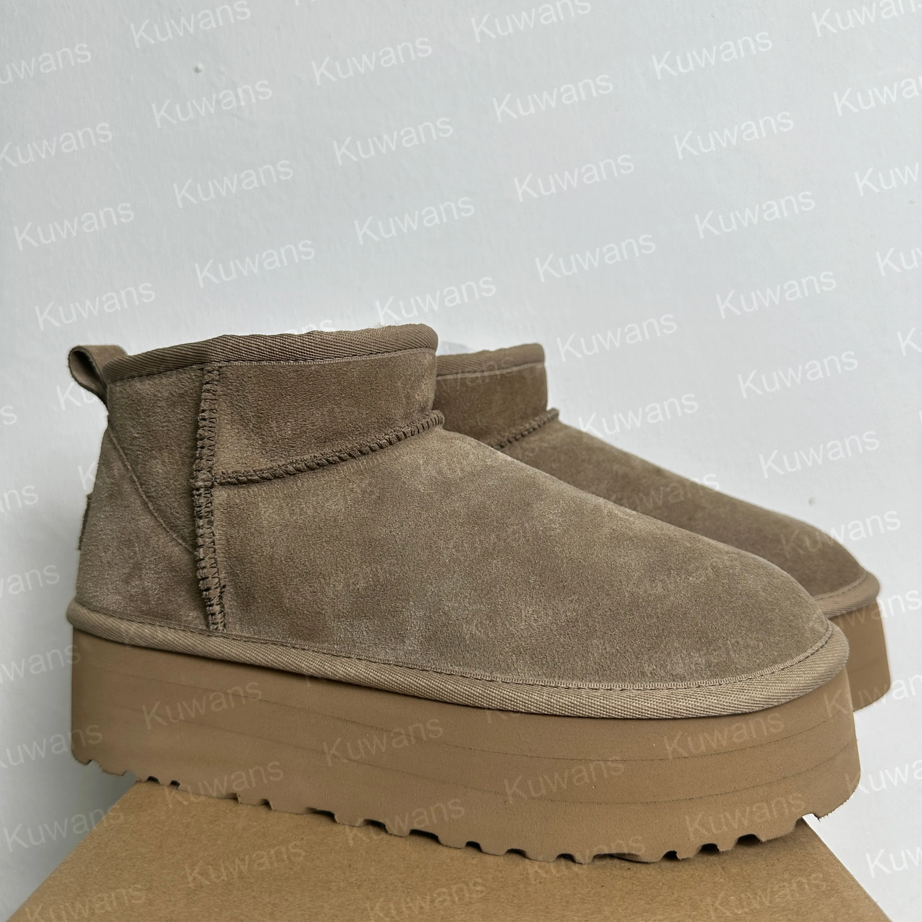 Women Classic Ultra Mini Boot II 2 Platform Height 5cm Australian Winter Snow Designer Tasman Tazz Fur Boots Slippers_voghion.com
