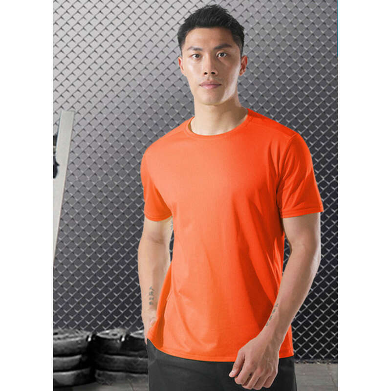 Men's Ice Silk Polyester Quick Drying Short Sleeved T-shirt Breathable Summer Outdoor Sports Slim Fit Super Soft Top_voghion.com