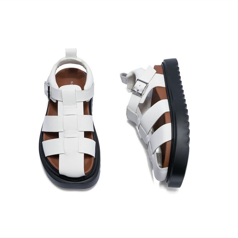 SGIRL TWTW Recommends 2024 Summer Roman Casual Shoes With Thick Toe Caps, High-End Feel, Beach Pi Sandals For Women_voghion.com