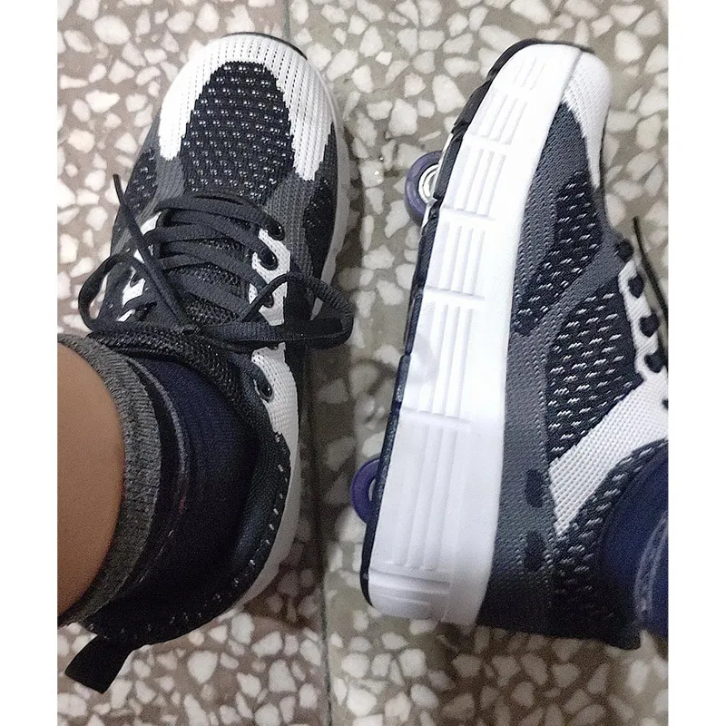 New Kids 2 Wheels Roller Skates Sneakers Skati Outdoor Blade Retractable Flyi Shoes Child Girl Boys Breathable_voghion.com
