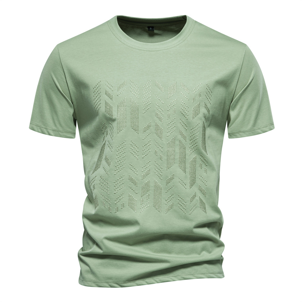 Slim Fit Men's T-shirt With Embroidery Premium Quality Summer_voghion.com