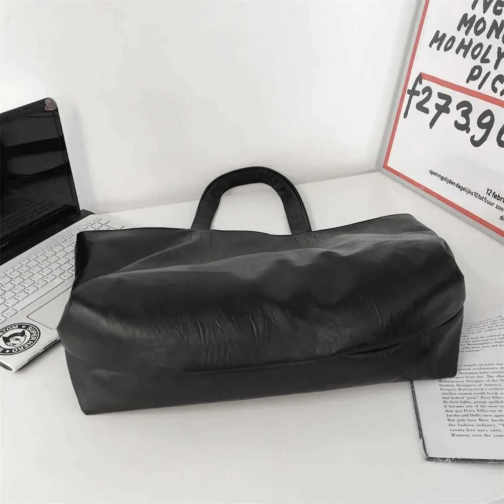 Oversized Tote Bag Women Lightweight Soft Leather Shoulder Bag_voghion.com