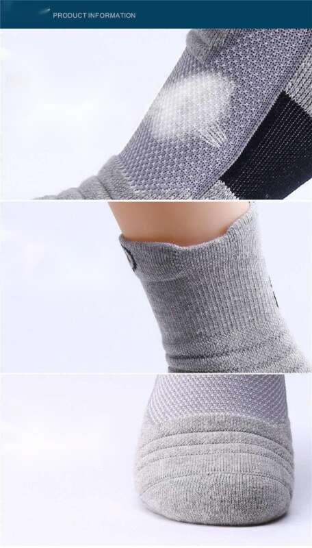Elite Basketball Men's Thick Short Towel Bottom, Odor Proof, Quick Drying Running Socks, Outdoor Sports Socks With_voghion.com