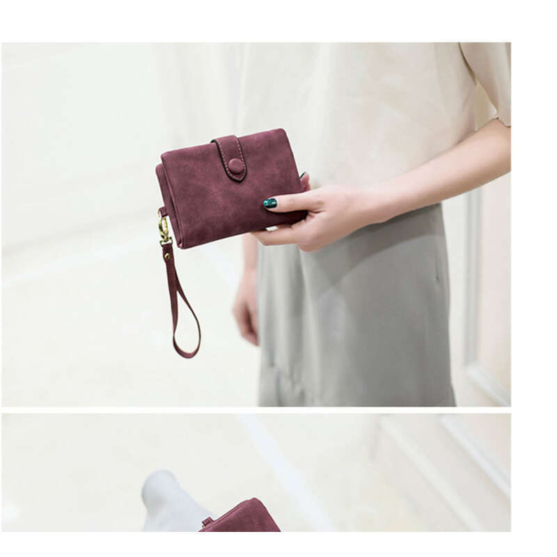 Frosted Short Korean Students Small Fresh Cute Wallet_voghion.com