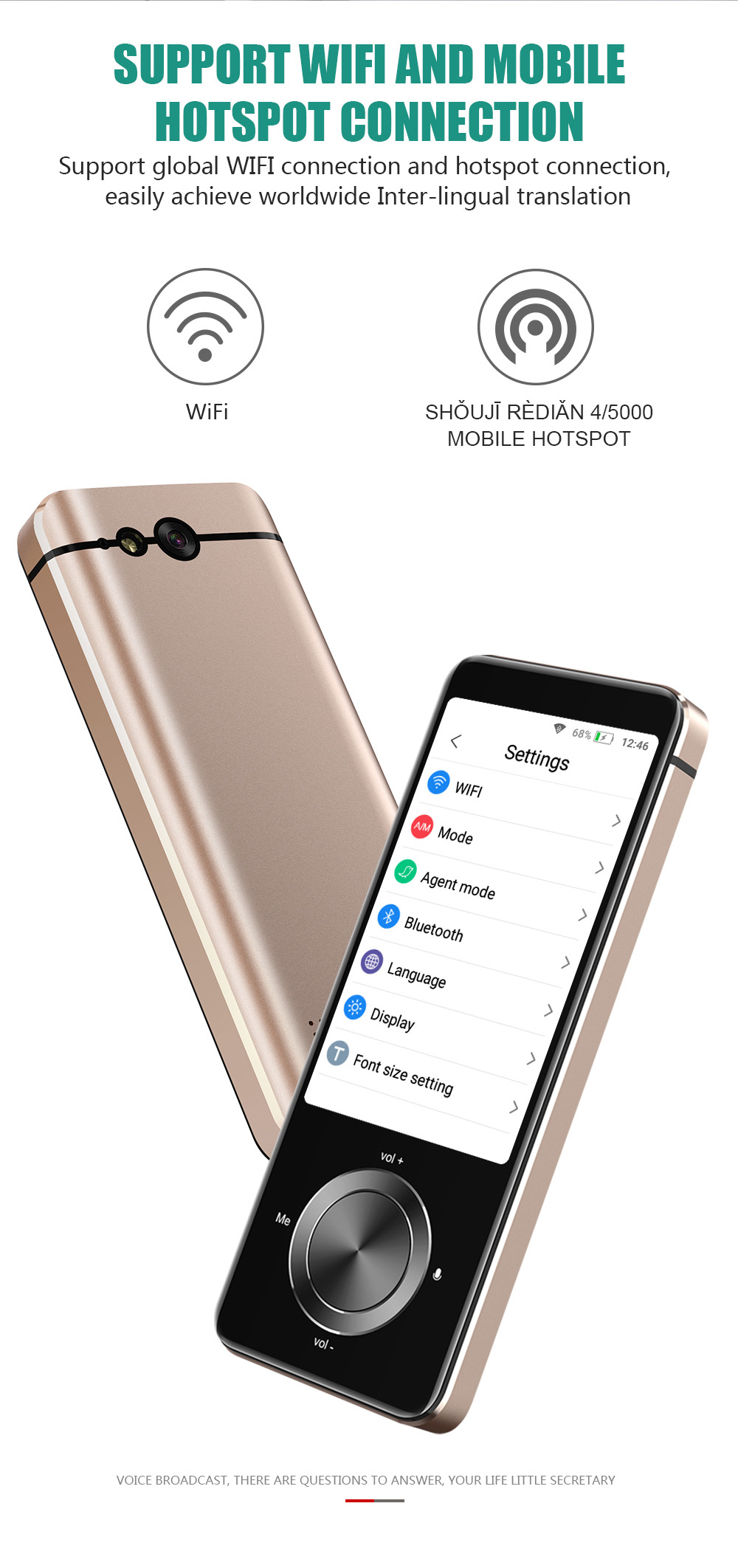 M9 Smart Voice Translator – Multilingual Instant Translation Device With WiFi, Photo & Voice Translation, Language Learning Tool_voghion.com