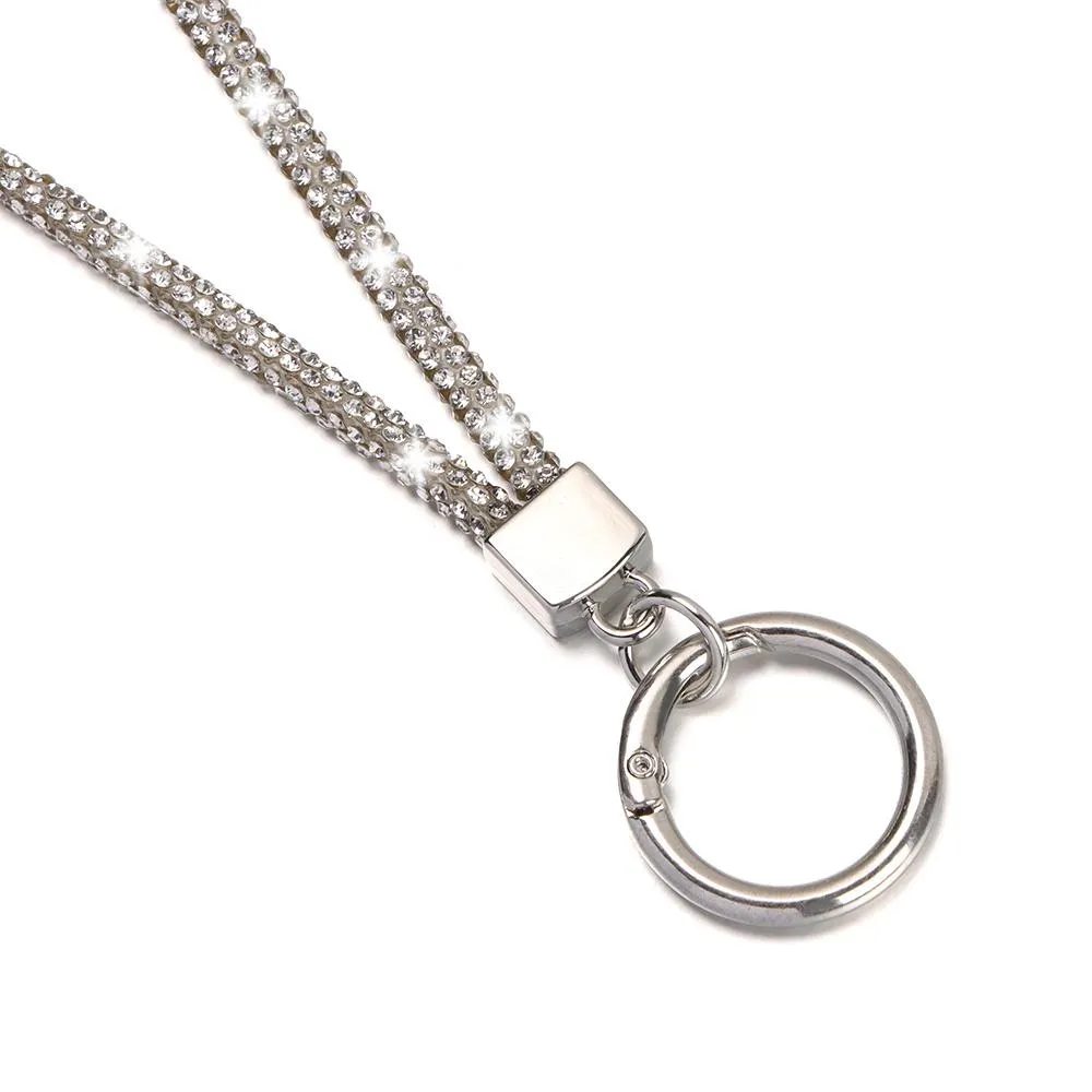 Portachiavi con brillantini, cristallo scintillante, corda anti-smarrimento, cordino per appendere, cordino per telefono con strass_voghion.com