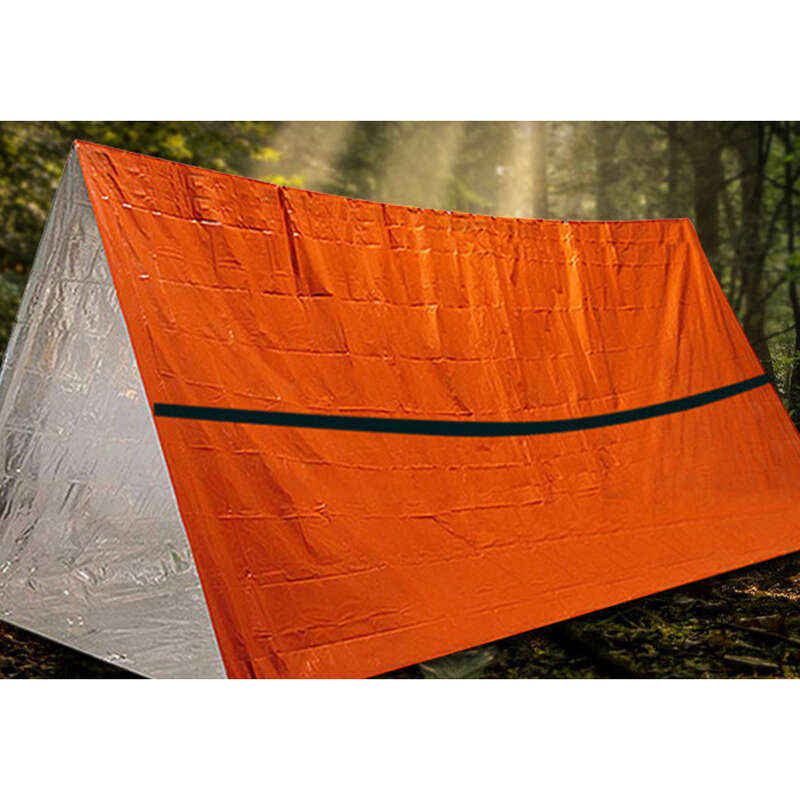 Portable Outdoor Cold And Moisture-proof, Warm Camping, Heat Reflection Bag, Emergency Aluminum Film Triangular Tent For_voghion.com