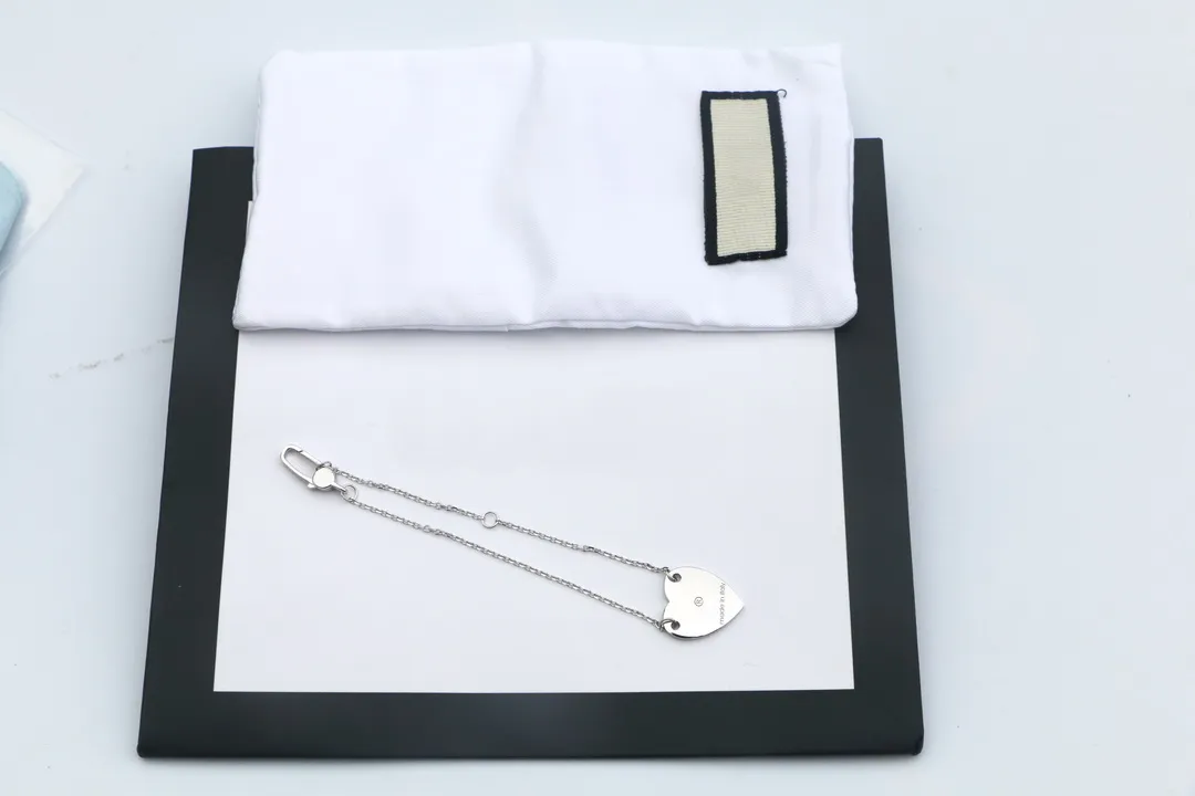 Europa America Moda Gioielli Set Uomo Donna Donna Sterling Argento Lettera G Incisa Cuore Ciondolo Collana Bracciale_voghion.com