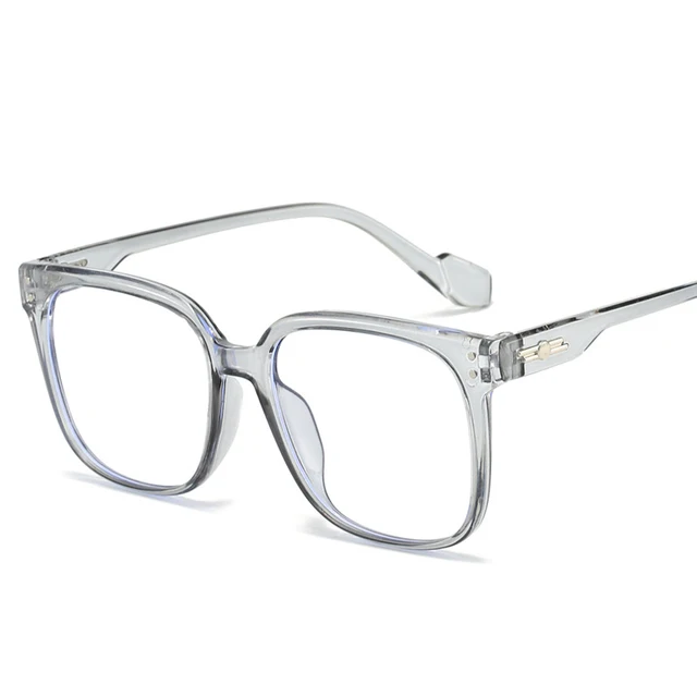 Ochelari de vedere mari anti-albastru la modă pentru femei și bărbați, lentile transparente, ochelari optici neregulați, ramă_voghion.com