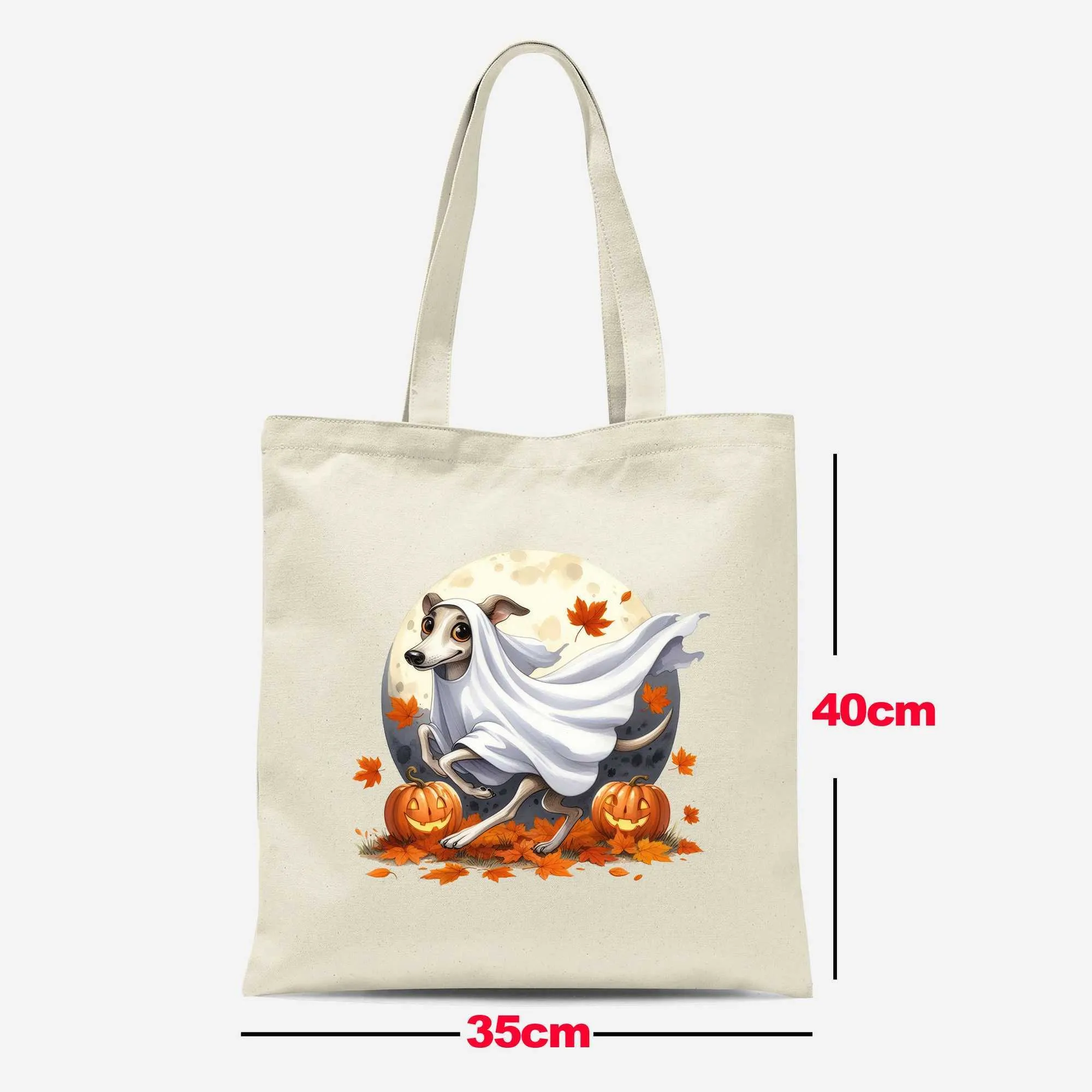 Canvas tote tas voor dames met grappige puppy print shopper_voghion.com