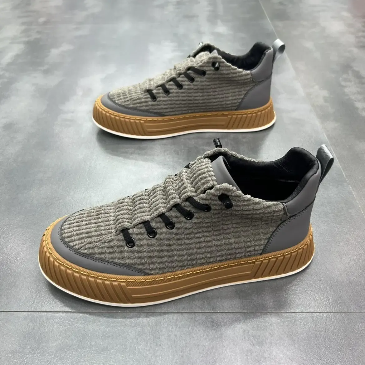 Chunky Sneakers For Men Breathable Platform Casual Ankle Shoes_voghion.com