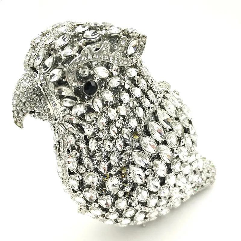 Ladies handbag Bridal wedding women evening party bag dias bird parrot clutches elegant crystal purse 240731_voghion.com