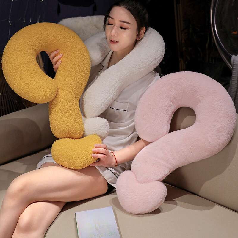 Question Mark Neck Sofa, Living Room Office Napping Pillow_voghion.com
