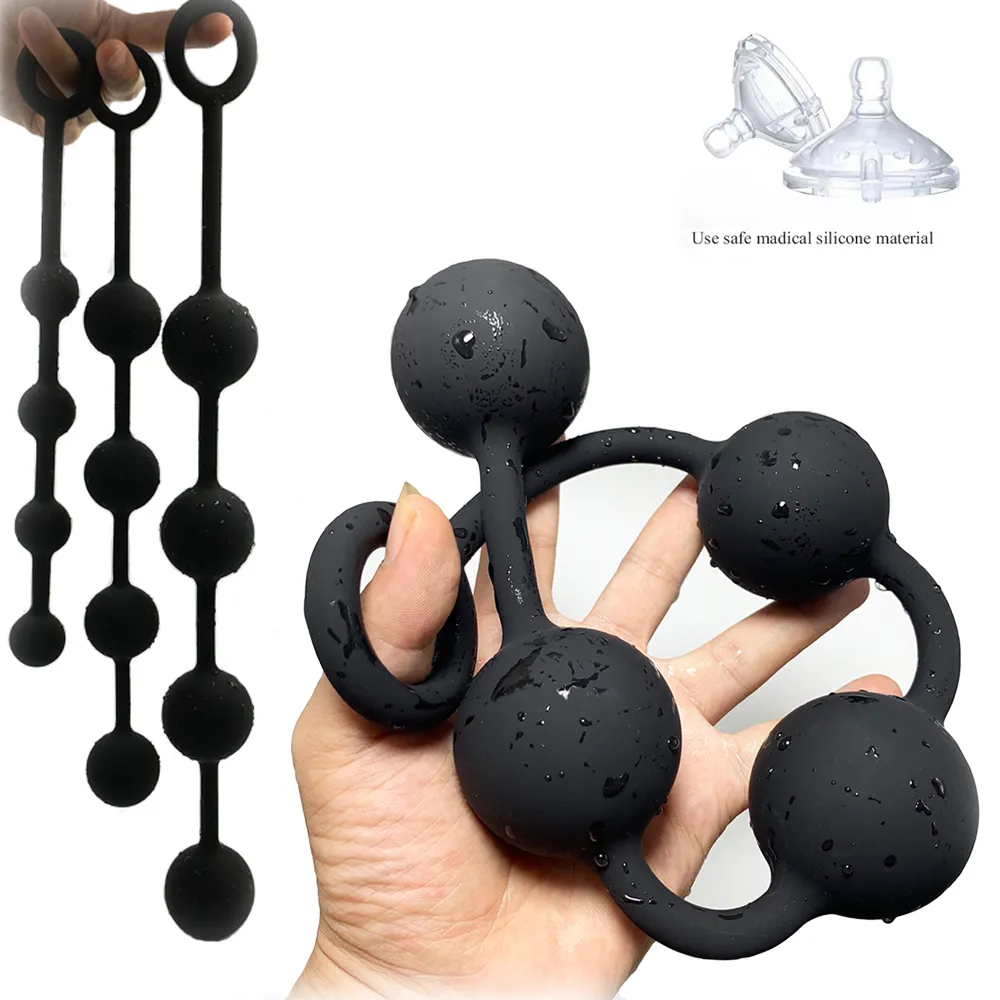 Anal Toys Super Long Silicone Big Beads Balls Butt Plug Adults Sex Toy Anus Masturbator Dilatodor Expander Pro_voghion.com