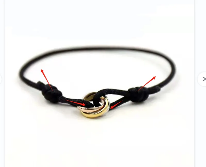 Bracelet de créateur tendance pour homme et femme en acier inoxydable 316L avec trois anneaux et dragonne_voghion.com